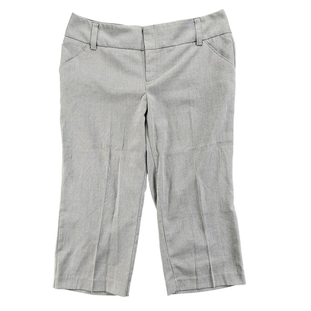 Daisy Fuentes Capris 16 Womens My Favorite Capri Lt Grey Heather 21" Inseam NEW